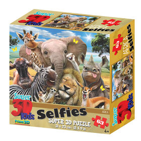 Howard Robinson Africa Selfie&nbsp;63 Piece Super 3D Puzzle