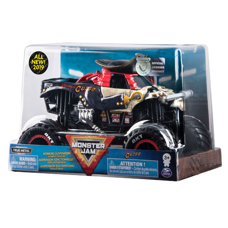 Monster Jam, Official Pirate's Curse Monster Truck, Die-Cast Vehicle, 1:24 Scale