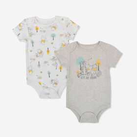 Winnie the Pooh 2 Pack Bodysuit Set Oat Mix 