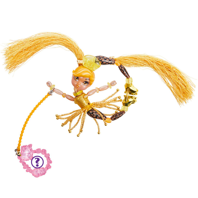 Twisty Girlz, Series 2, Ladygold Transforming Doll to Collectible Bracelet with Mystery Twisty Petz