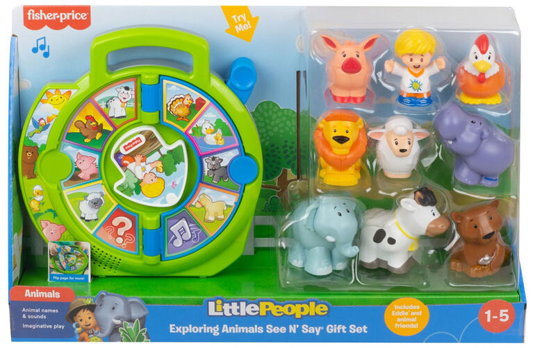 Fisher-Price Little People Exploring Animals See 'n Say Gift Set - English Edition - R Exclusive