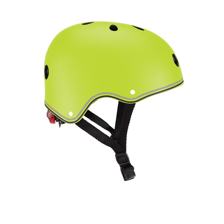 Globber Helmet with Light - Lime Green