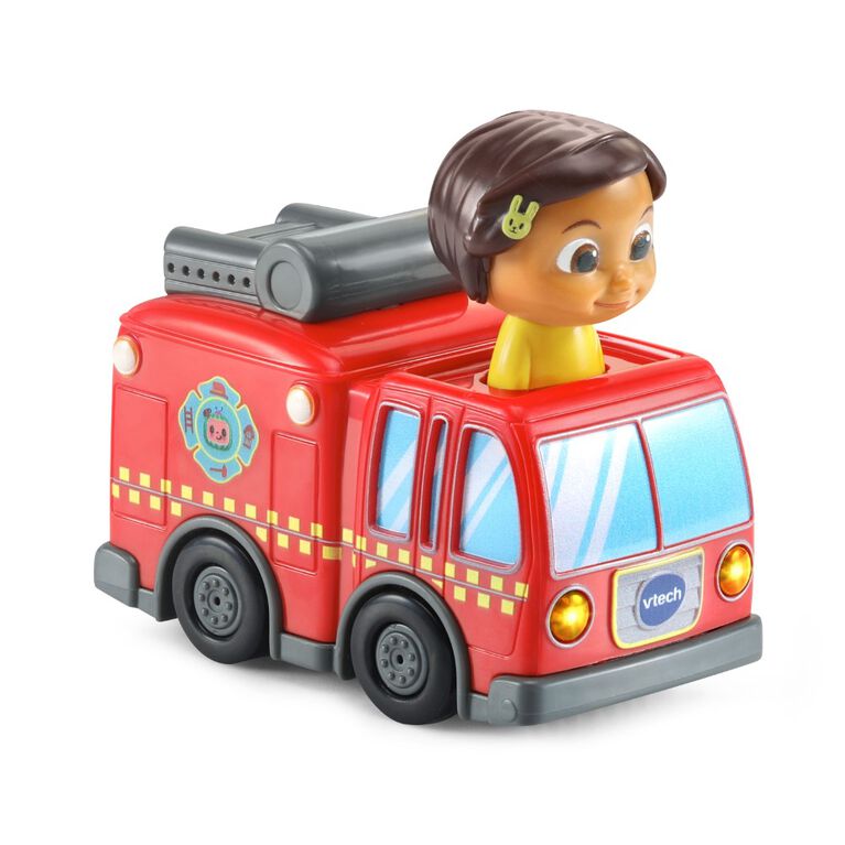 VTech CoComelon Go! Go! Smart Wheels Nina's Fire Truck and Track - Édition anglaise