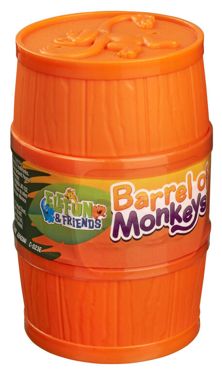 Hasbro Gaming - ELEFUN & FRIENDS - Jeu Barrel of Monkeys - les motifs peuvent varier
