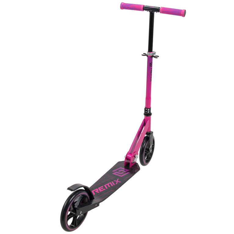 Huffy Remix Folding 200mm Scooter, Pink and Purple
