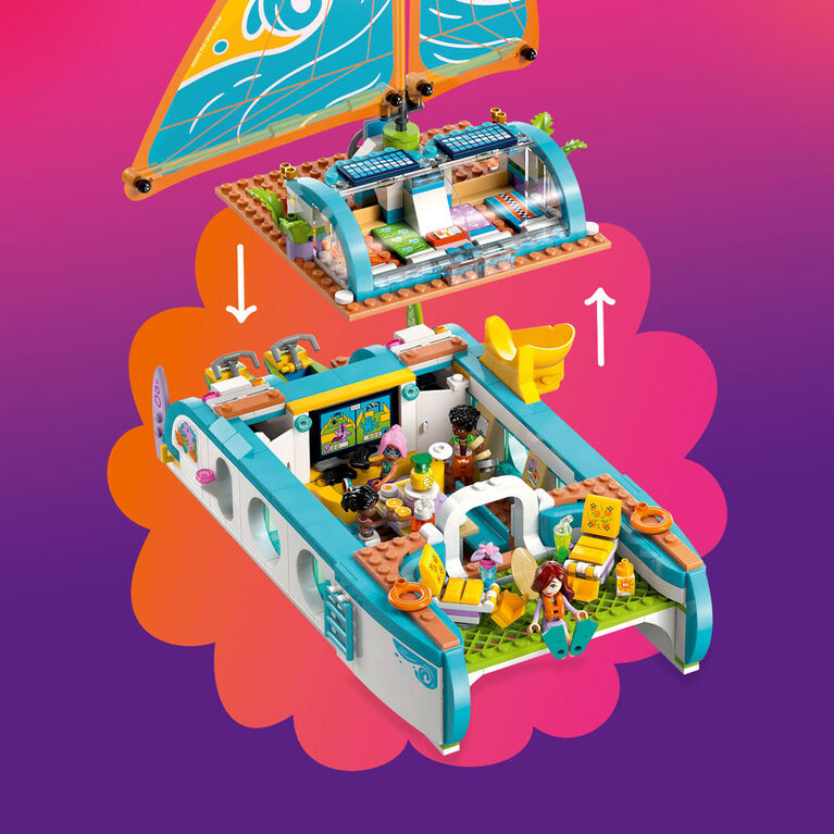 LEGO Friends L'aventure en Bateau, Ensemble de Construction pour Enfants, Jouet de Jeu de Rôle Imaginatif 42664