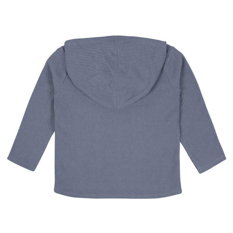Gerber Childrenswear - Ensemble 2 pièces avec sweat à capuche et pantalon de jogging en tricot gaufré bleu pour tout-petits garçons 2T