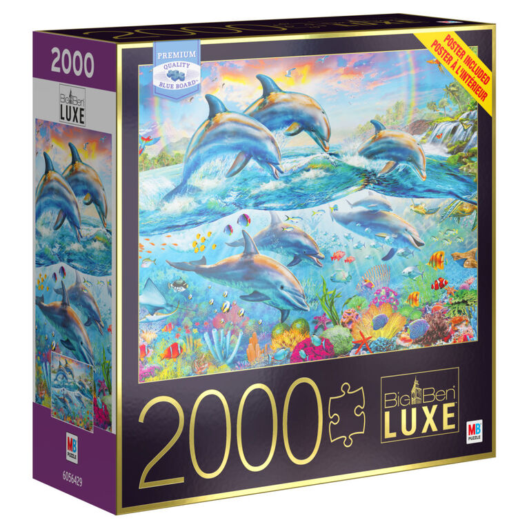 Big Ben Luxe 2000-Piece Adult Jigsaw Puzzle, Tropical Sea World