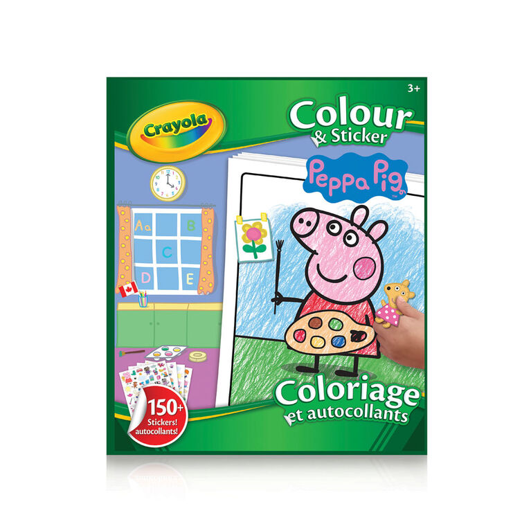 Livre à colorier et autocollants Crayola, Peppa Pig