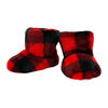 Baby Mode Signature Casquette Sherpa Hunters avec ensemble de bottines assorties : plaid de buffle rouge