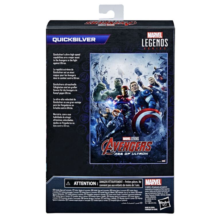 Hasbro Marvel Legends Series 6-inch Scale Action Figure Toy Quicksilver, Infinity Saga character