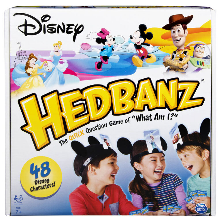 HedBanz Disney, Jeu de devinettes sur le thème de Disney - Édition anglaise - les motifs peuvent varier