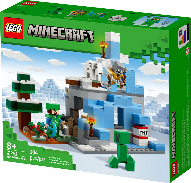 LEGO Minecraft Les pics gelés 21243; Jeu de construction (304 pièces)