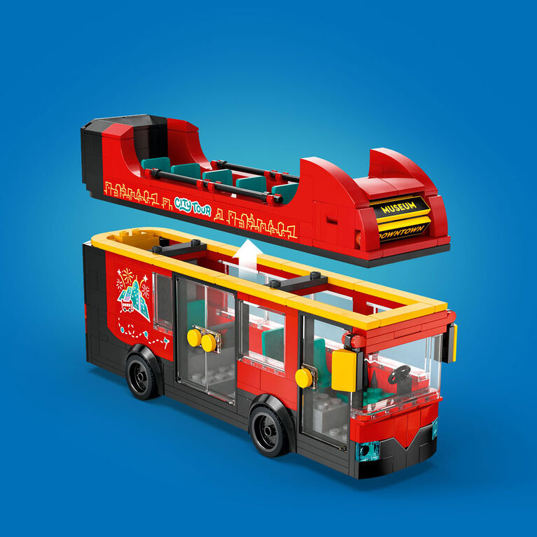 LEGO City Red Double-Decker Sightseeing Bus Toy, London Bus, 60407