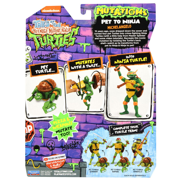 Tales of Teenage Mutant Ninja Turtles: Mutations Deluxe - Figurine de Michelangelo Pet to Ninja