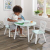 Ensemble table de rangement ronde + chaise - Menthe