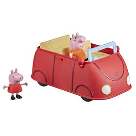 Peppa Pig Peppa's Adventures Voiture rouge familiale, jouet préscolaire avec phrases et effets sonores  - Édition anglaise