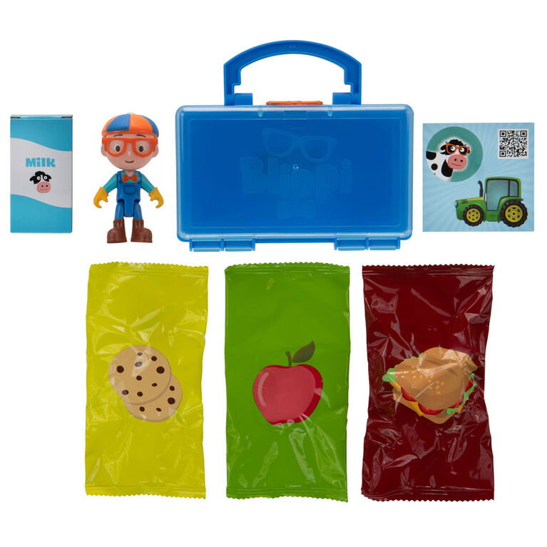Blippi - Bo&icirc;te &agrave; lunch avec figurines myst&egrave;res de luxe de 7,6 cm - th&egrave;me de fermier