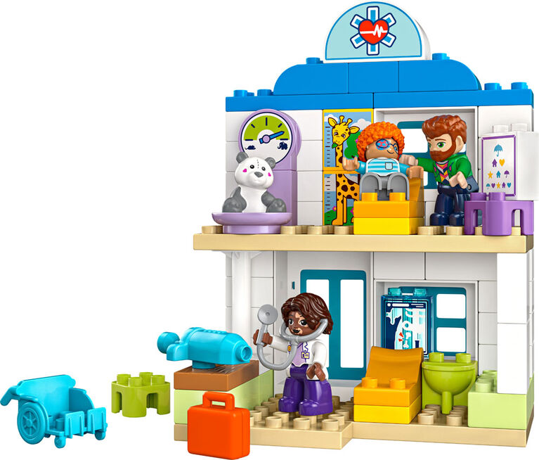 LEGO DUPLO Town First Time Visit with the Doctor Office Building Toy - Playset for Preschool Kids - 10449