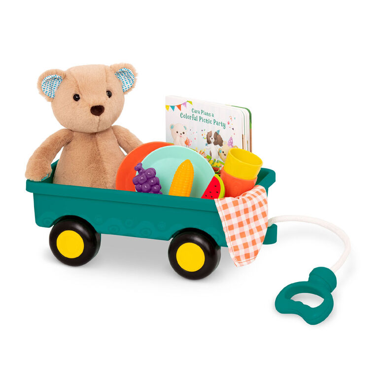 Ours en peluche, livre cartonné et ensemble de pique-nique, Ensemble de jeu Happyhues - Cara-Mellow Bear, B. toys