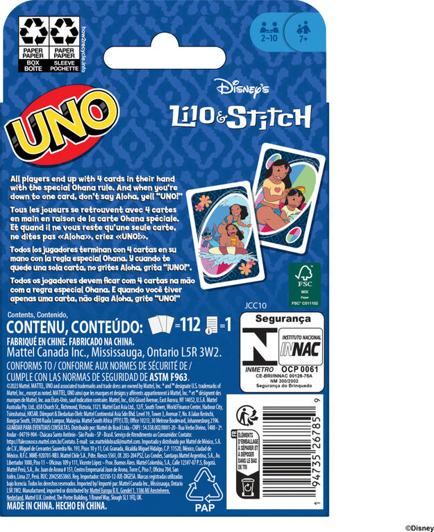 UNO Disney's Lilo and Stitch