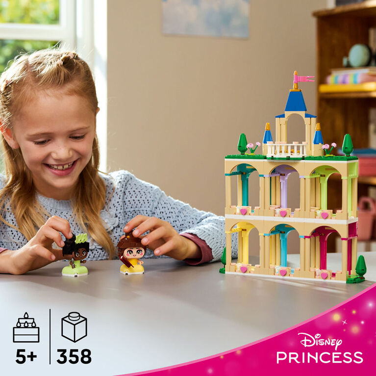 LEGO Disney Princess Mini Belle & Tiana with Castle Building Toy for Girls & Boys, Ages 5+ - 43291