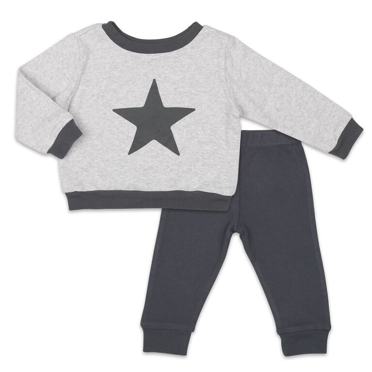 Ensemble Koala Baby chemise et pantalon, gris avec étoile - Nouveau - Né