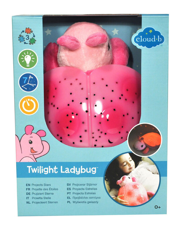 Veilleuse constellation coccinelle Rose Twilight Ladybug® de Cloud B