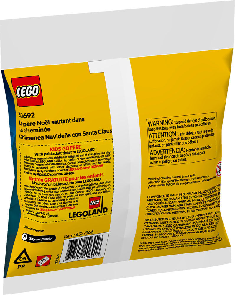 LEGO Creator Christmas Chimney Fun with Santa - Festive Holiday Stocking Stuffer for Kids, Ages 6