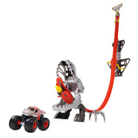 Monster Jam ThunderROARus Drop Playset with Exclusive Monster Truck, Over 6 Feet Tall, Lights and Sounds