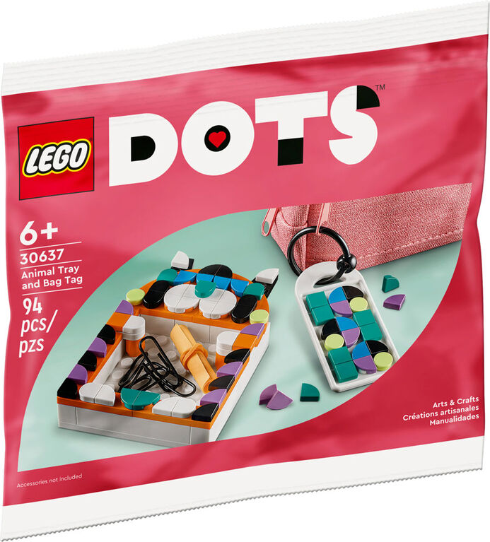 LEGO DOTS Plateau et décoration pour sac Animaux 30637