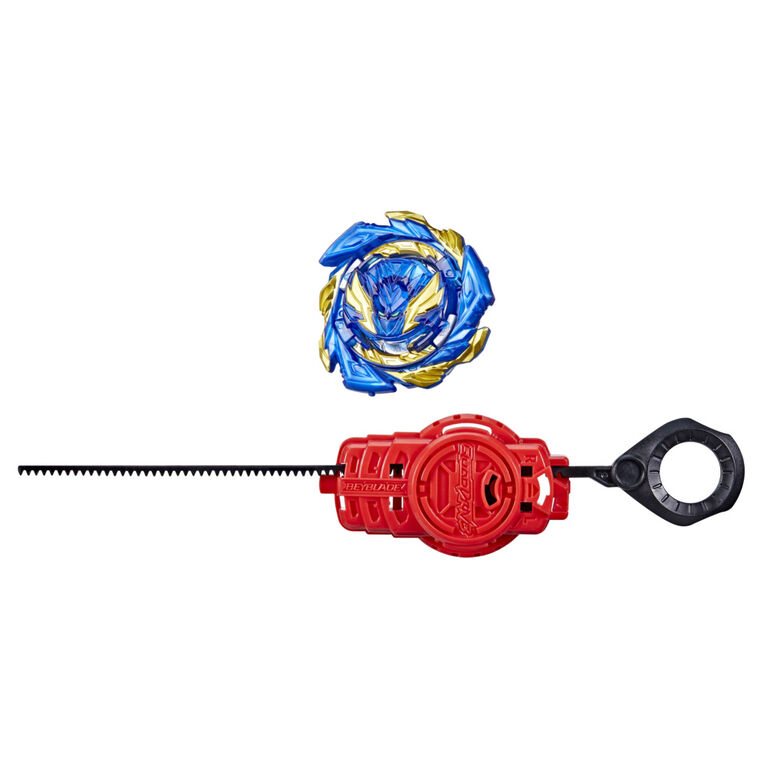 Beyblade Burst QuadDrive, Starter Pack avec toupie Salvage Valtryek V7 type attaque/endurance et lanceur