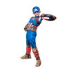 Marvel's Captain America Deluxe Youth Costume Taille Petit - Combinaison Musculaire Avec Motif Imprimé Et Rembourrage En Polyfill Plus Casque 3D, Gants Et Bouclier