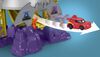 Fisher-Price DC Batwheels Launch and Race Batcave Track Playset with Lights Sounds and 2 Toy Cars