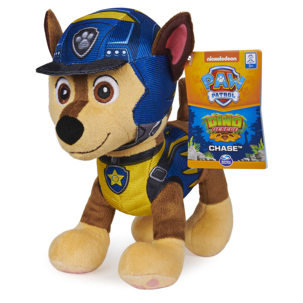 PAW Patrol Dino Rescue Chase Stuffed Animal Plush Toy 8 inch