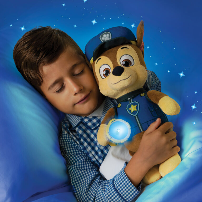 PAW Patrol, Snuggle Up Chase Plush with Flashlight and Sounds