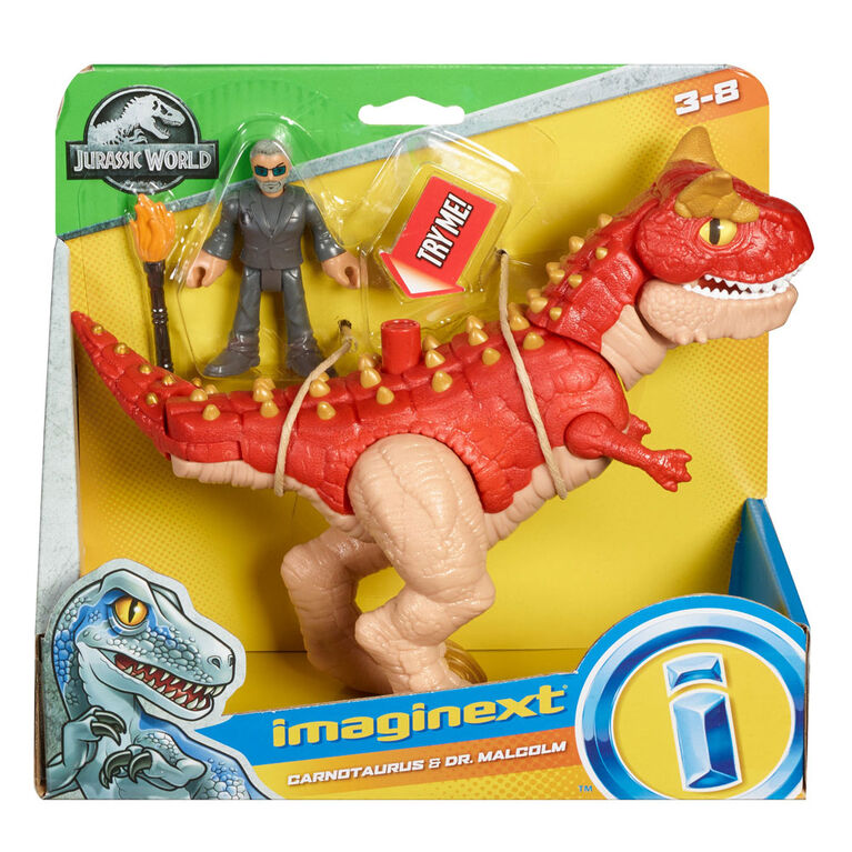 Imaginext - Jurassic World - Carnotaure et DrMalcolm