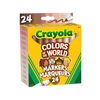 Marqueurs à trait large aux couleurs de la peau Colors of the World Crayola, boîte de 24