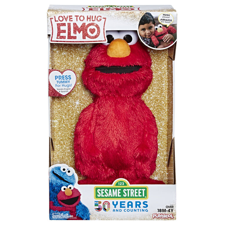 Sesame Street Love to Hug Elmo Talking, Singing, Hugging 14-inch Plush Toy
