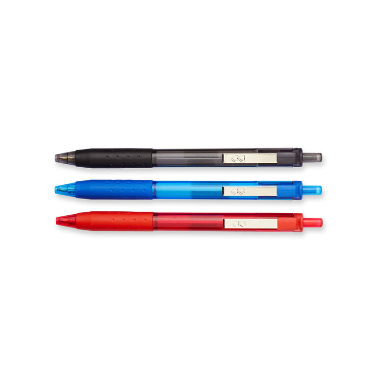 Stylos à bille Paper Mate InkJoy 300RT, stylos rétractables, pointe moyenne (1,0 mm), couleurs assorties, 8 unités