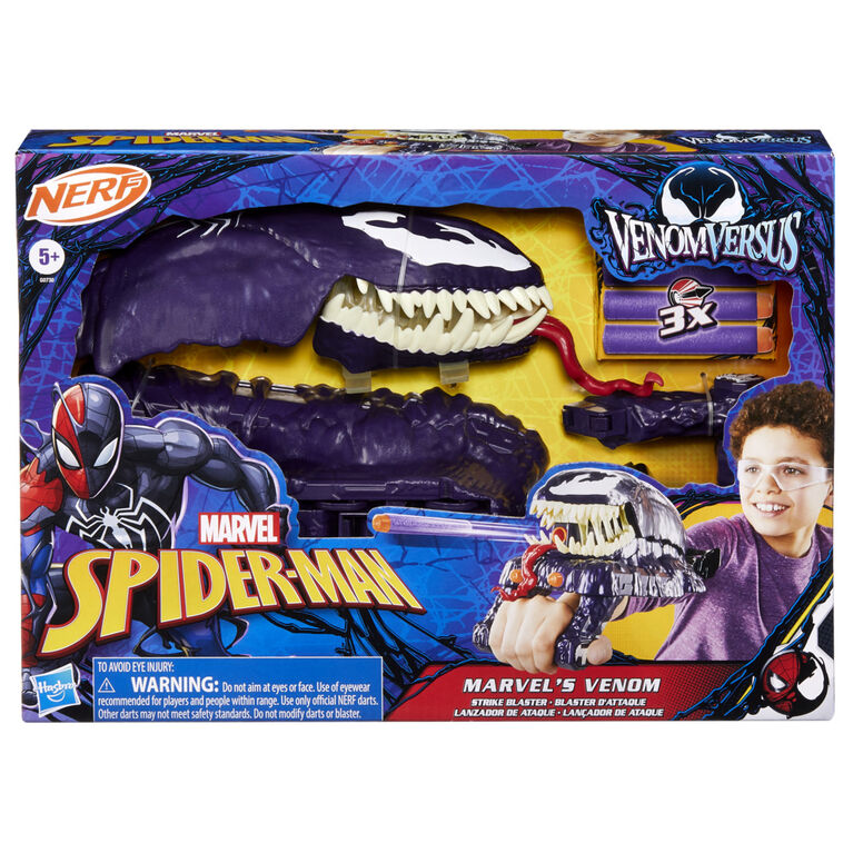Marvel Spider-Man VenomVersus Marvel's Venom Strike Blaster, Nerf Spider-Man Roleplay Toy