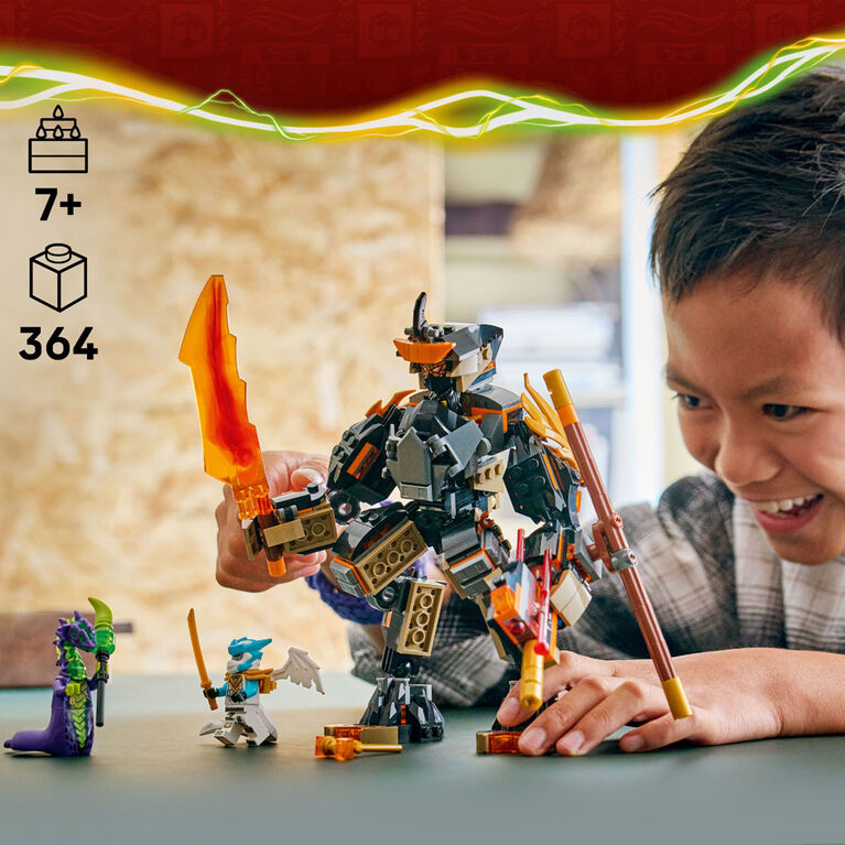 LEGO NINJAGO Cole's Mission Mech & Dragon Zane Building Toy for Boys, Girls, & Kids, Ages 7+ - 71854