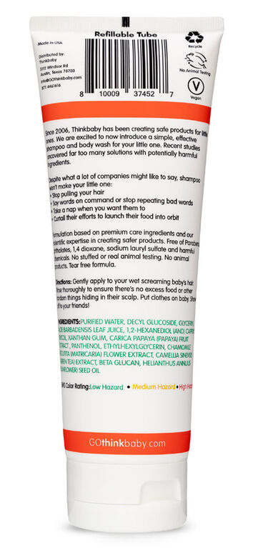 Thinkbaby Shampoo & Body Wash, Papaya