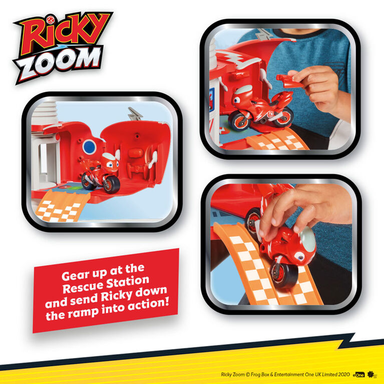 Ricky Zoom: Ricky's House Adventure Playset - Multi-level Rescue Headquarters with Sound, Ramps, Bike Launcher & More - Includes 3-inch Action Figures - R Exclusive