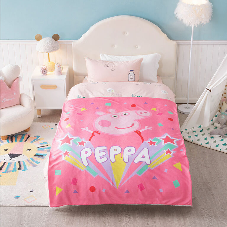 Peppa Pig Sherpa Throw Blanket, 60 x 80 inches