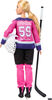 Barbie Tim Hortons PWHL Fashion Doll in Pink, Purple, & Teal Hockey Jersey, Includes Hockey Accessories