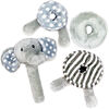 Jouet d’activité à empiler en peluche Bab & Tot : Éléphant gris