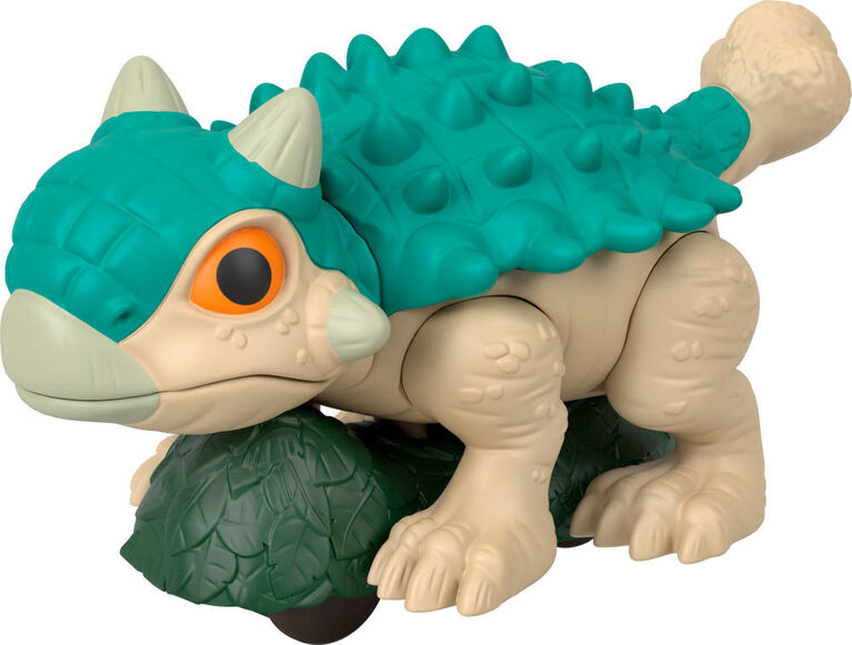Fisher-Price Imaginext Jurassic World Ankylosaurus Dinosaur Toy with Wheels & Wiggling Motion