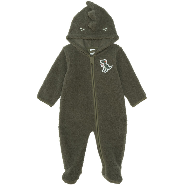 PL Baby  1piece    sherpa olive dino  3M