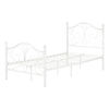 Country Poetry Lit de métal plateforme complet Simple Blanc solide